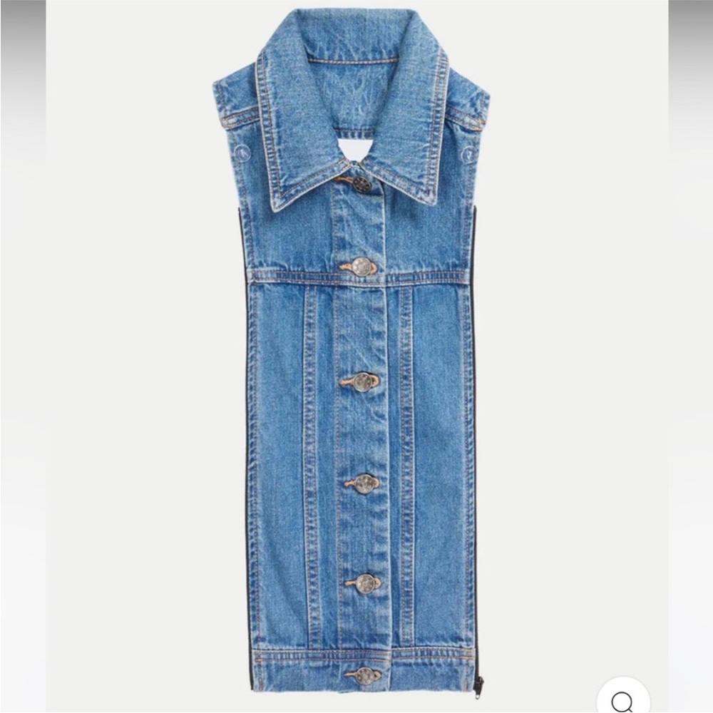 Veronica Beard Slate Denim Dickey in denim blue - Picture 9 of 9